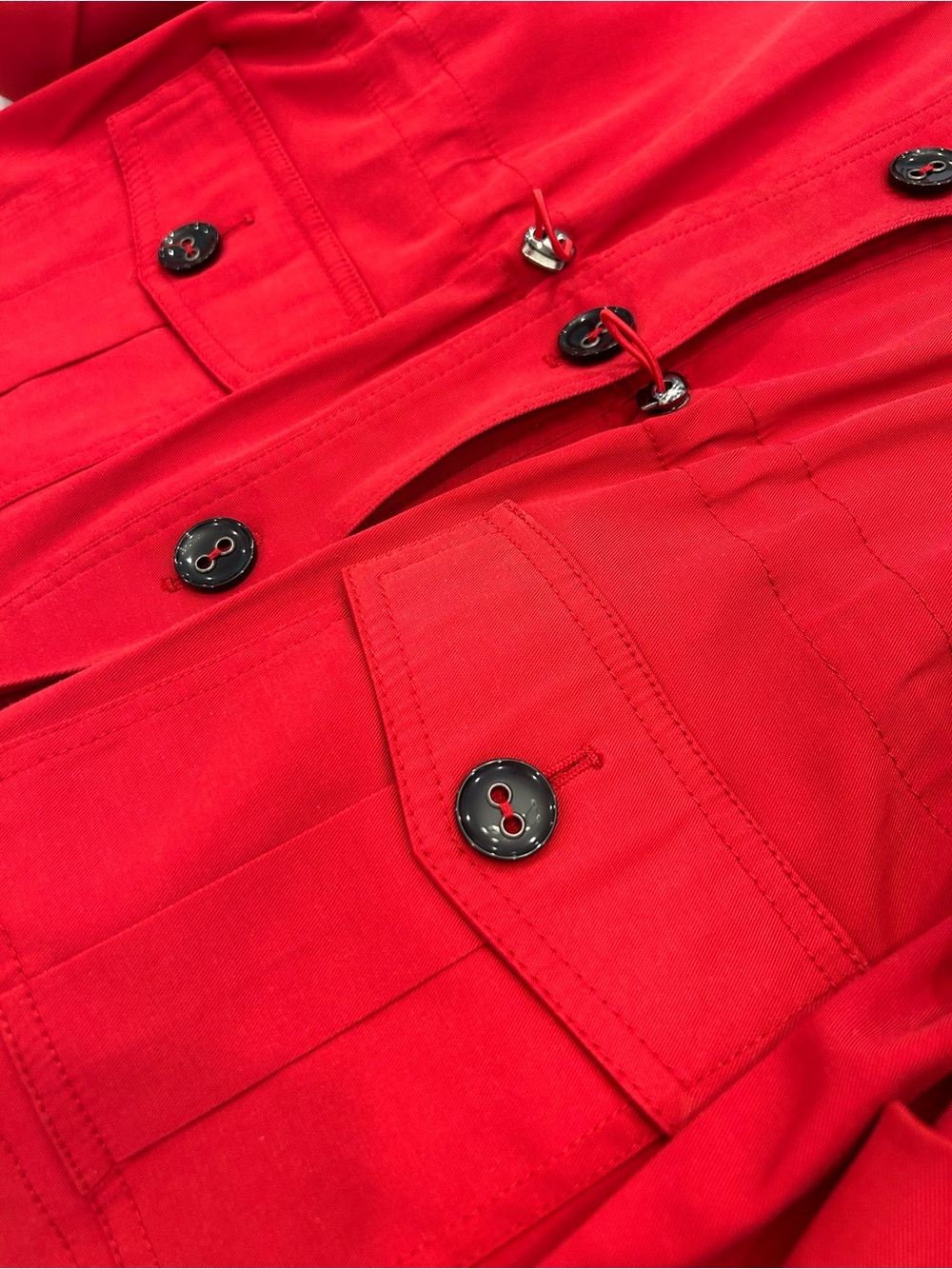 Ruby Rd. Red Utility Jacket with Drawstring Waist - Picture 5 of 8